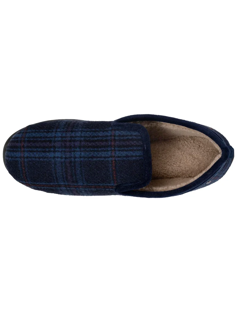Chaussons charentaises Homme Tartan bleus