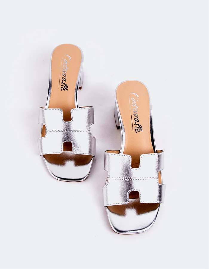 Arcylee Silver Leather