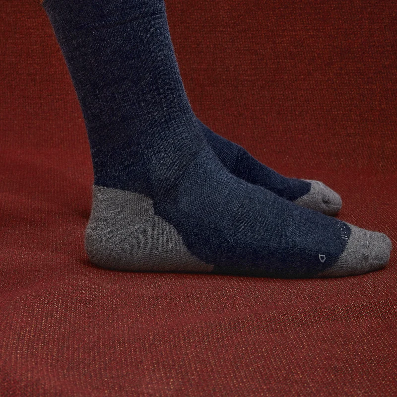 Mi-bas | Bleu & Gris - Laine