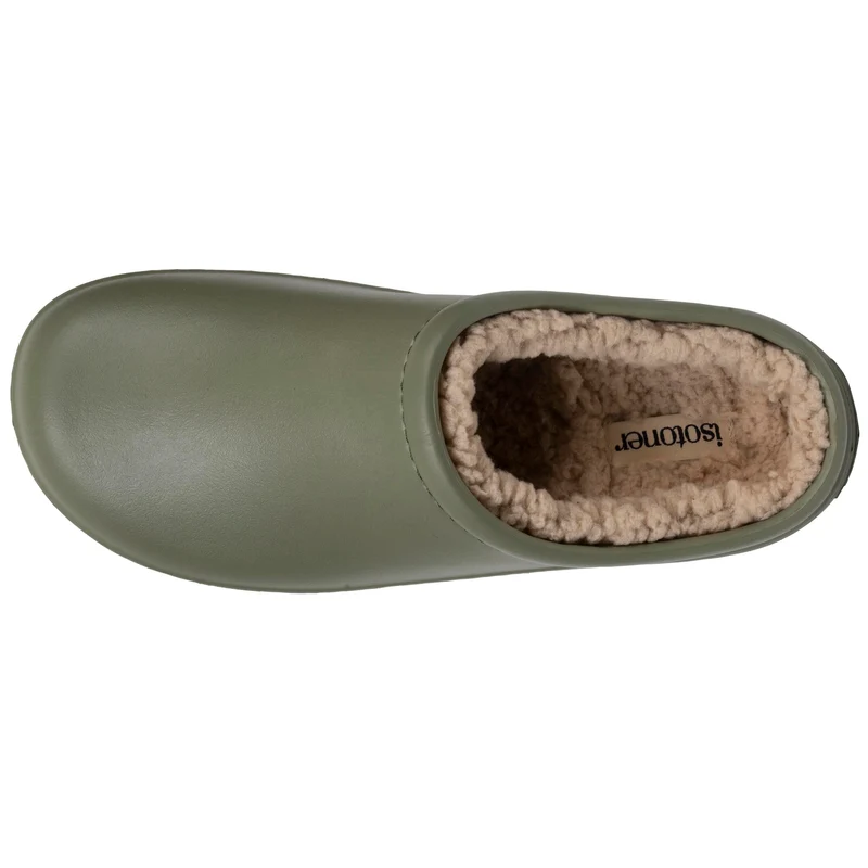 Sabots de jardin Femme fourrés Kaki