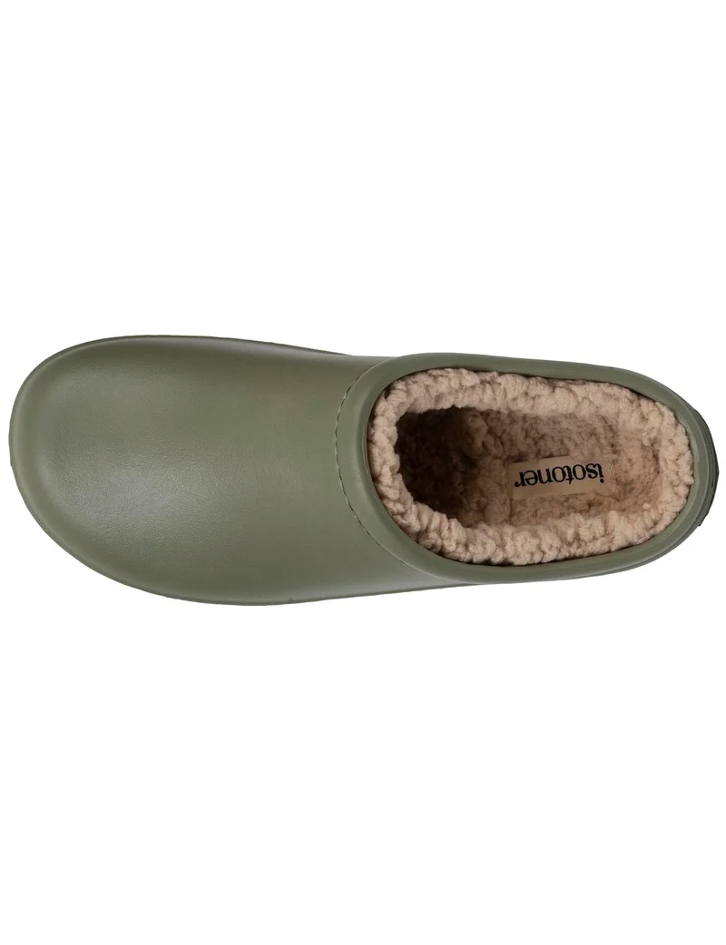 Sabots de jardin Femme fourrés Kaki