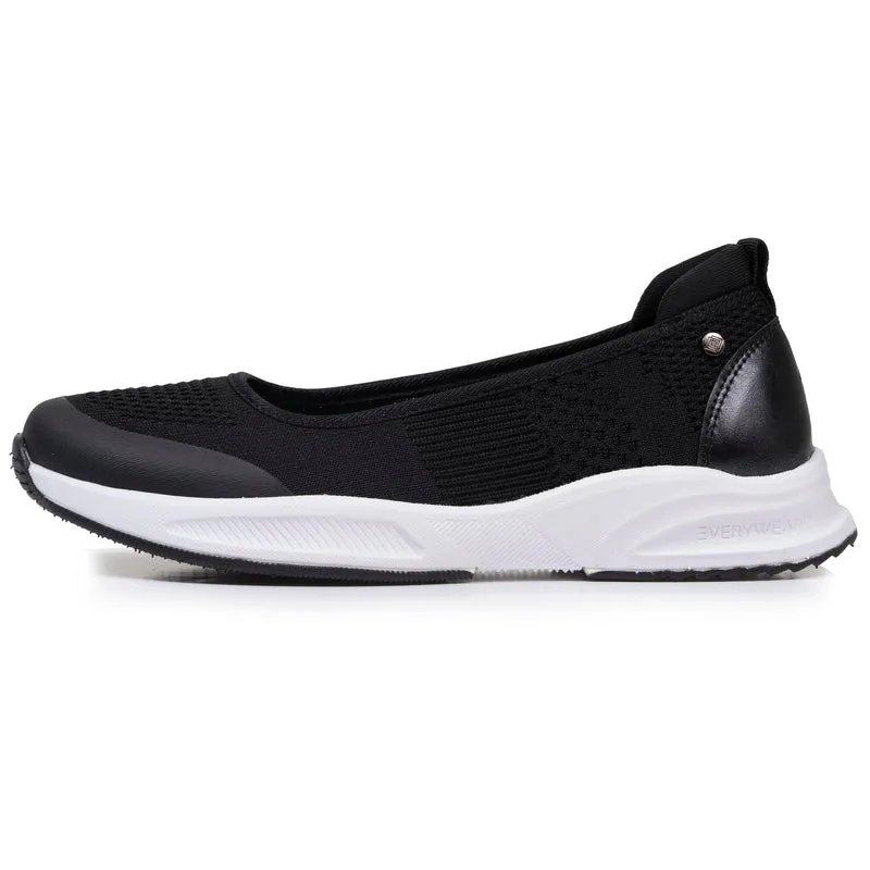 Ballerines Femme confort semelle sport Noir