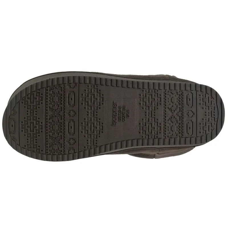Chaussons botillons cuir Femme Kaki