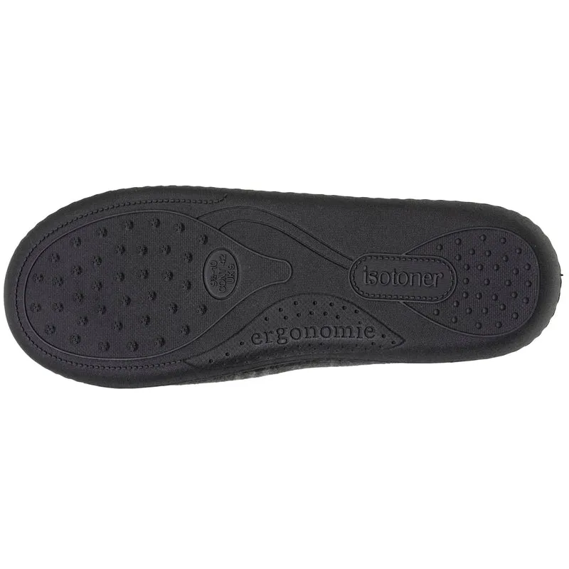 Chaussons charentaises Homme Tartan gris