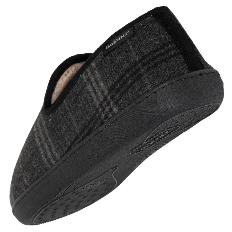 Chaussons charentaises Homme Tartan gris
