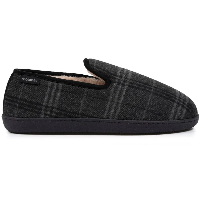 Chaussons charentaises Homme Tartan gris