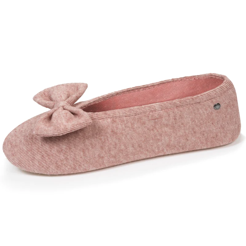 Chaussons ballerines Femme Rose chiné