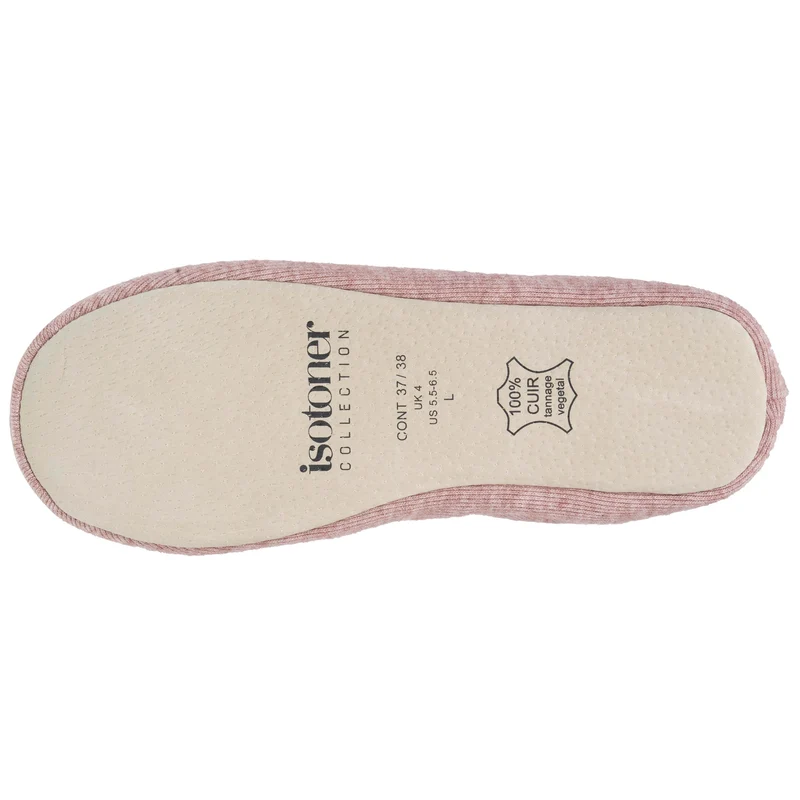 Chaussons ballerines Femme Rose chiné