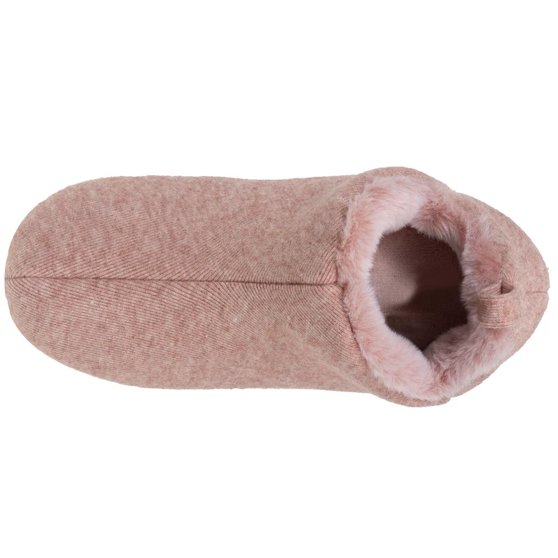 Chaussons bottillons bas Femme Rose chiné