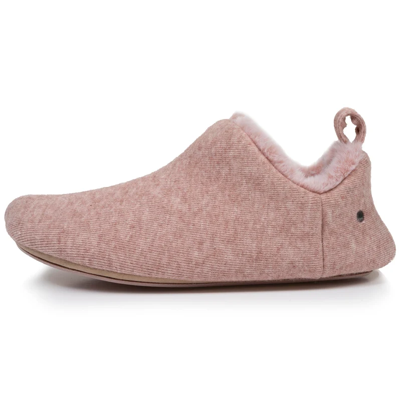Chaussons bottillons bas Femme Rose chiné