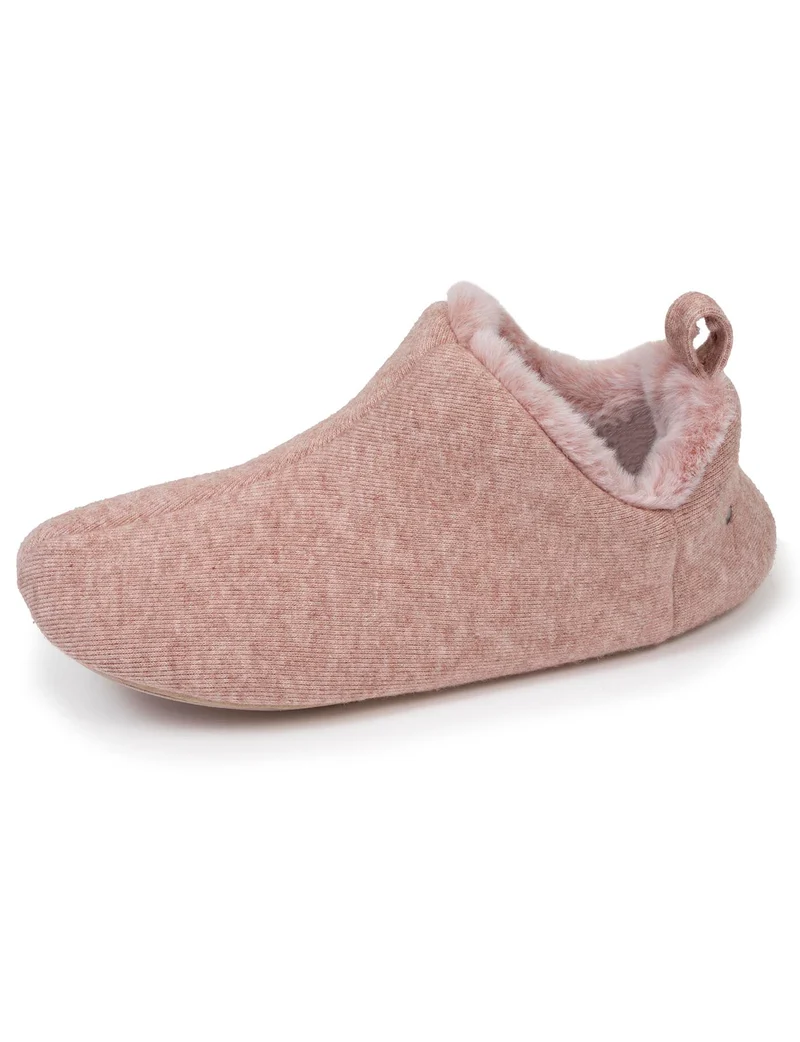 Chaussons bottillons bas Femme Rose chiné