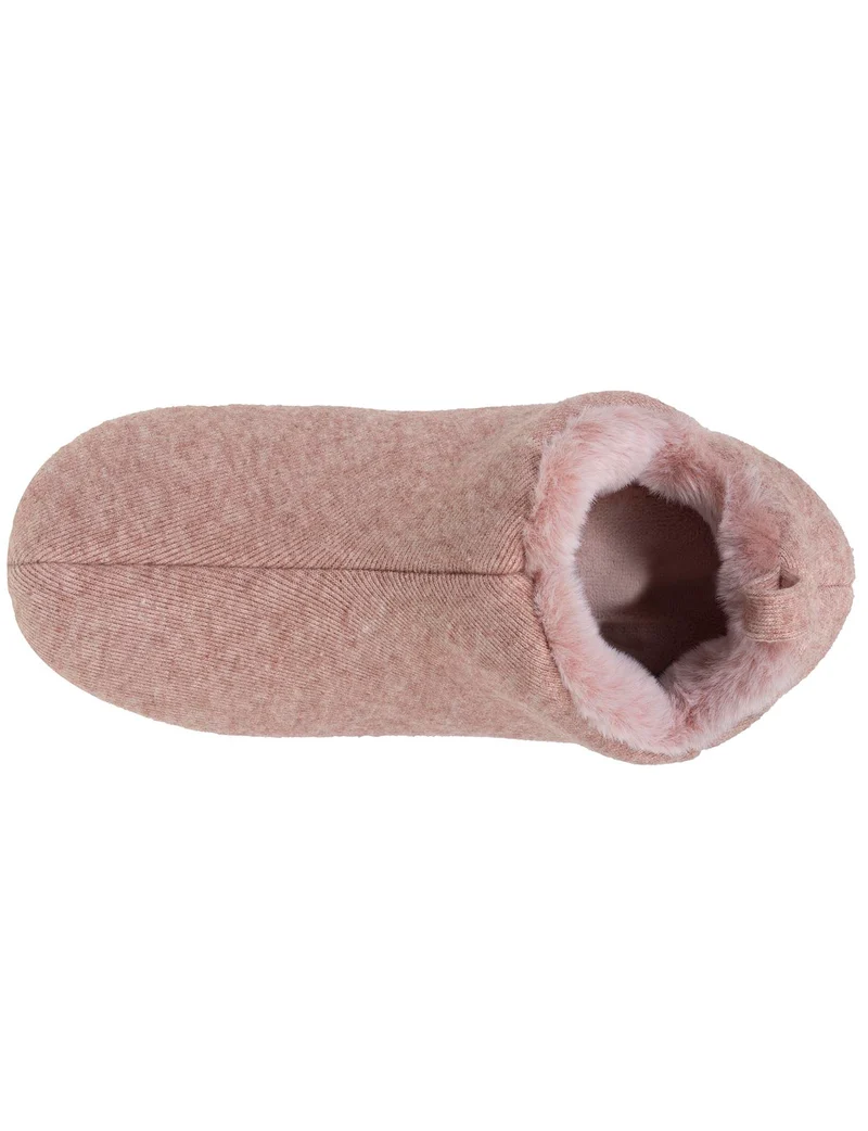Chaussons bottillons bas Femme Rose chiné
