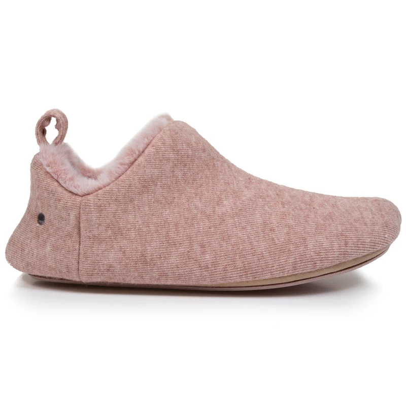 Chaussons bottillons bas Femme Rose chiné