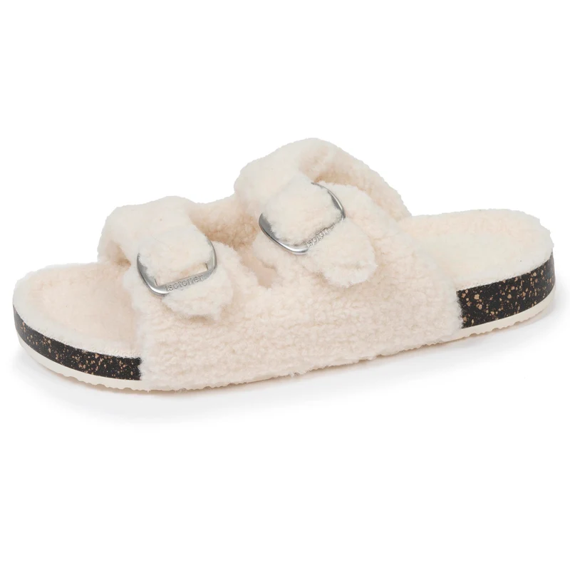 Chaussons sandales Femme Ivoire