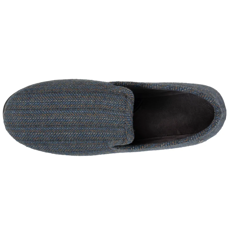 Chaussons charentaises Homme Chevrons bleus