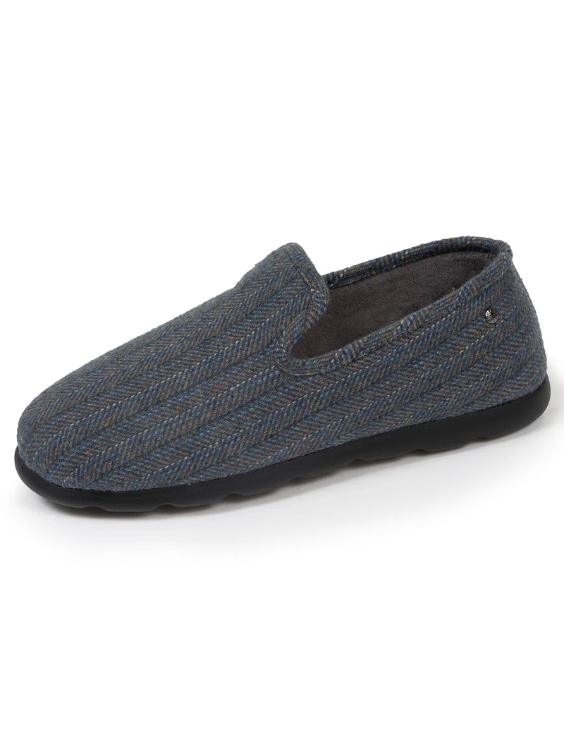 Chaussons charentaises Homme Chevrons bleus