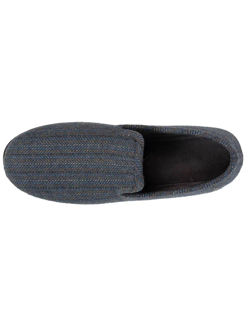 Chaussons charentaises Homme Chevrons bleus
