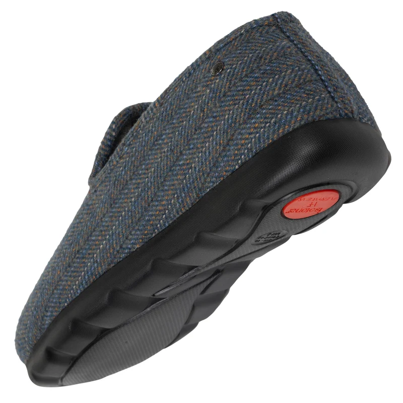 Chaussons charentaises Homme Chevrons bleus