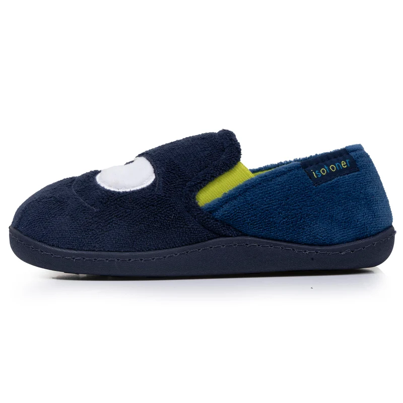 Chaussons mocassins Enfant Marine jaune