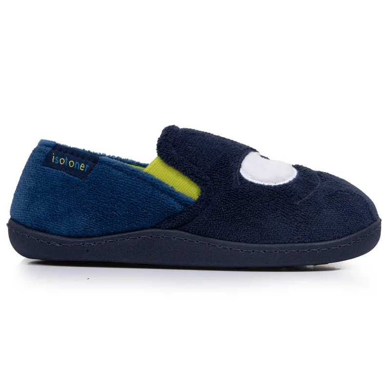 Chaussons mocassins Enfant Marine jaune