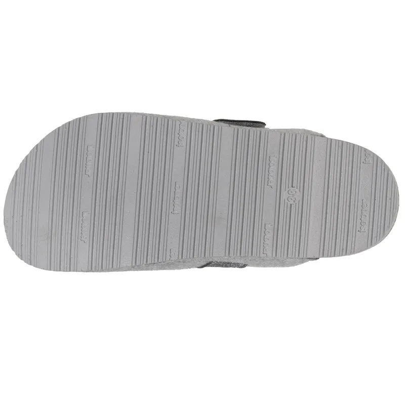 Chaussons sabots Femme Gris chiné paillettes