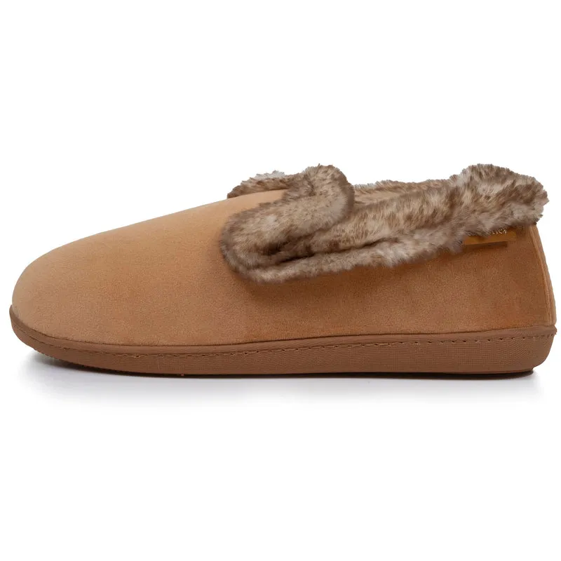 Chaussons charentaises Femme Taupe fourrure