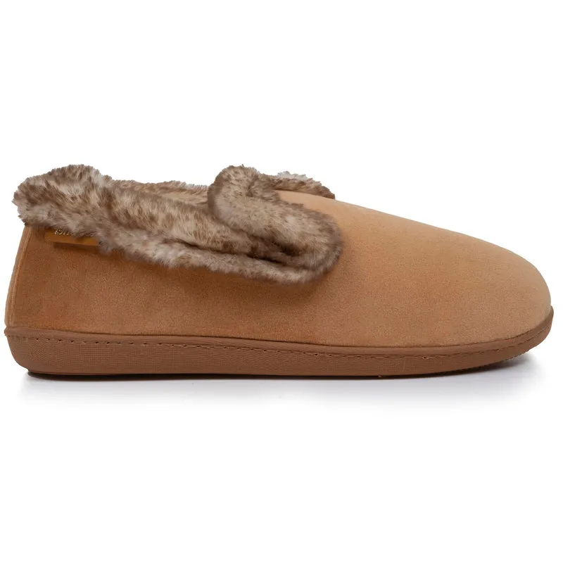 Chaussons charentaises Femme Taupe fourrure