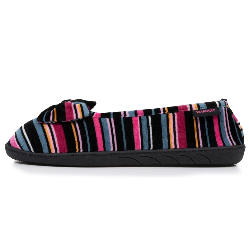 Chaussons ballerines Femme Rayures Roses