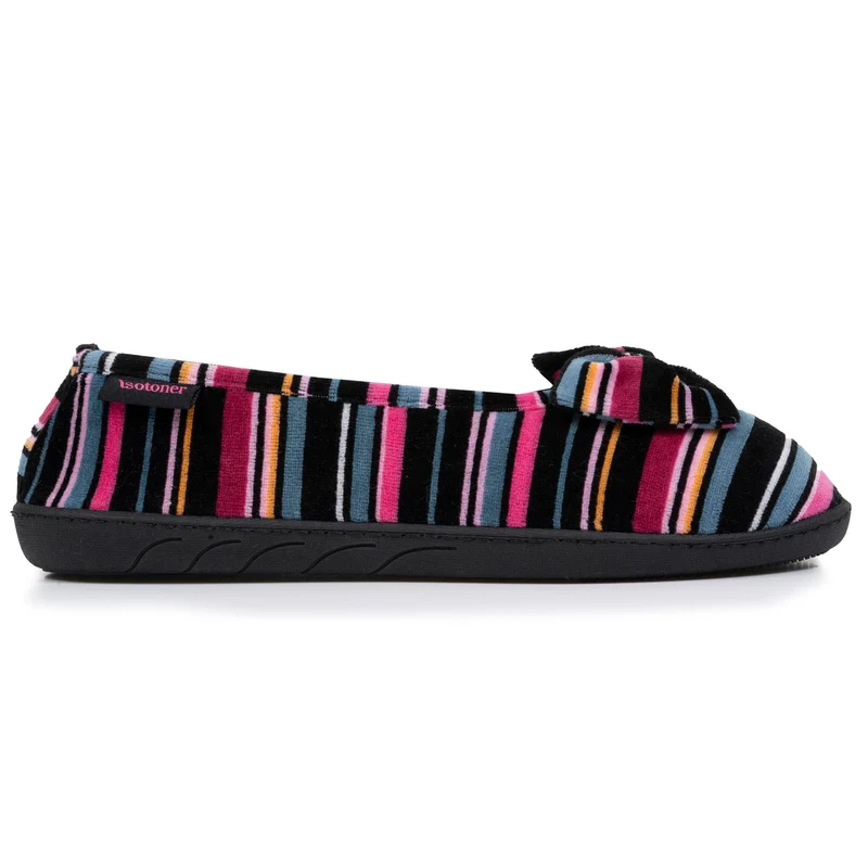 Chaussons ballerines Femme Rayures Roses