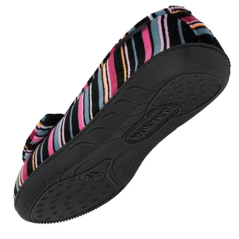Chaussons ballerines Femme Rayures Roses