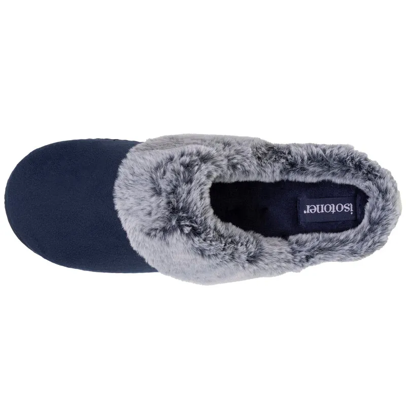 Chaussons mules Femme Bord fourré Marine