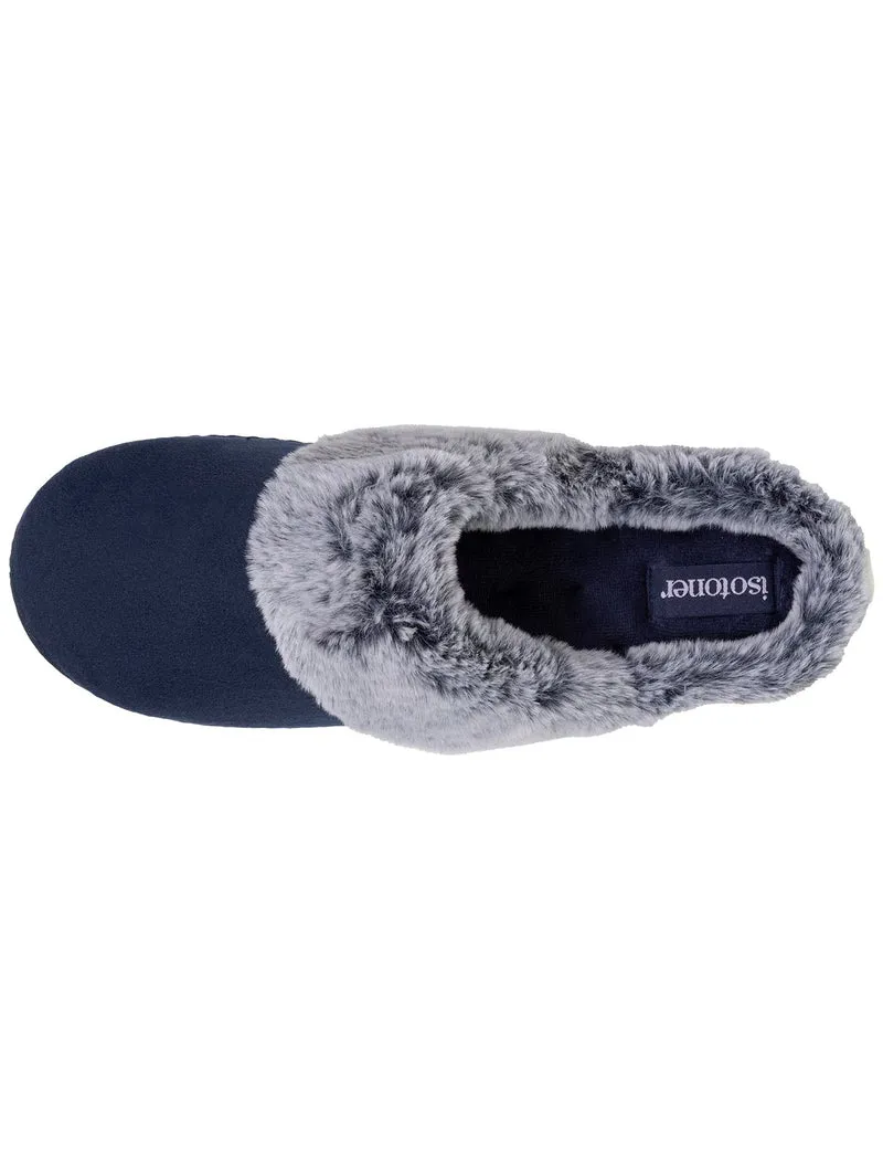 Chaussons mules Femme Bord fourré Marine