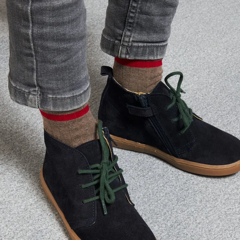 Chaussettes | Taupe & Rouge - Coton