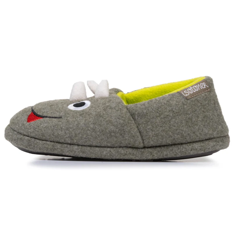 Chaussons slippers Garçon Kaki chiné