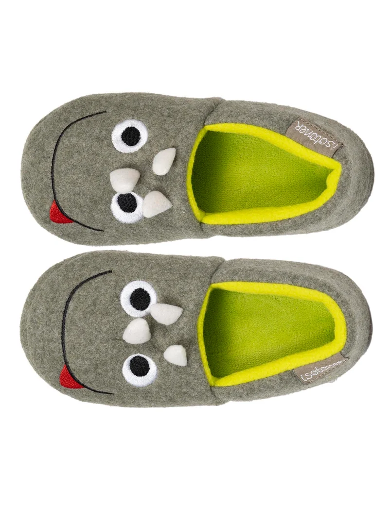 Chaussons slippers Garçon Kaki chiné