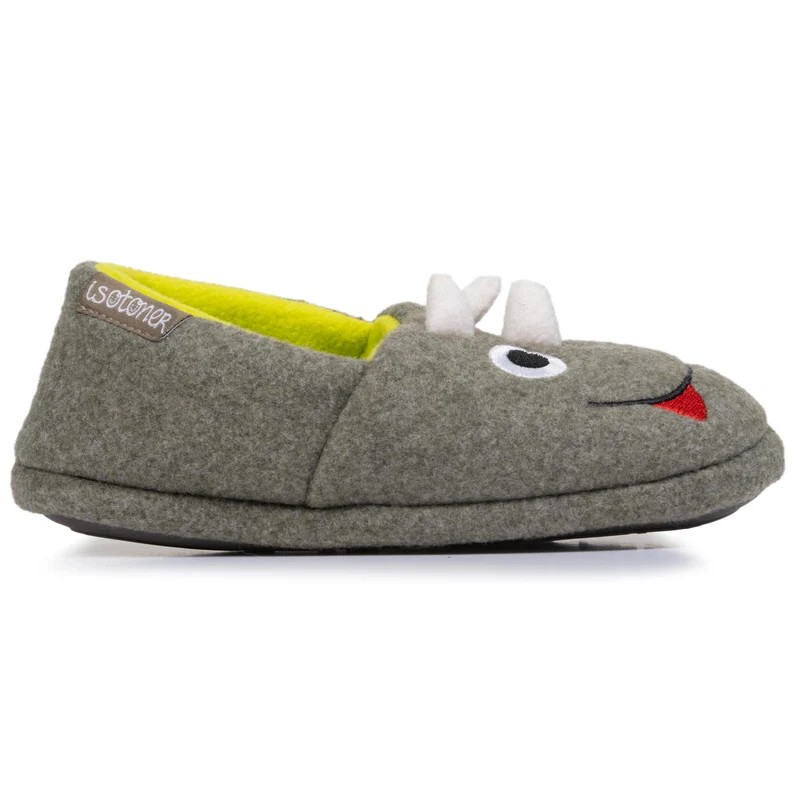 Chaussons slippers Garçon Kaki chiné