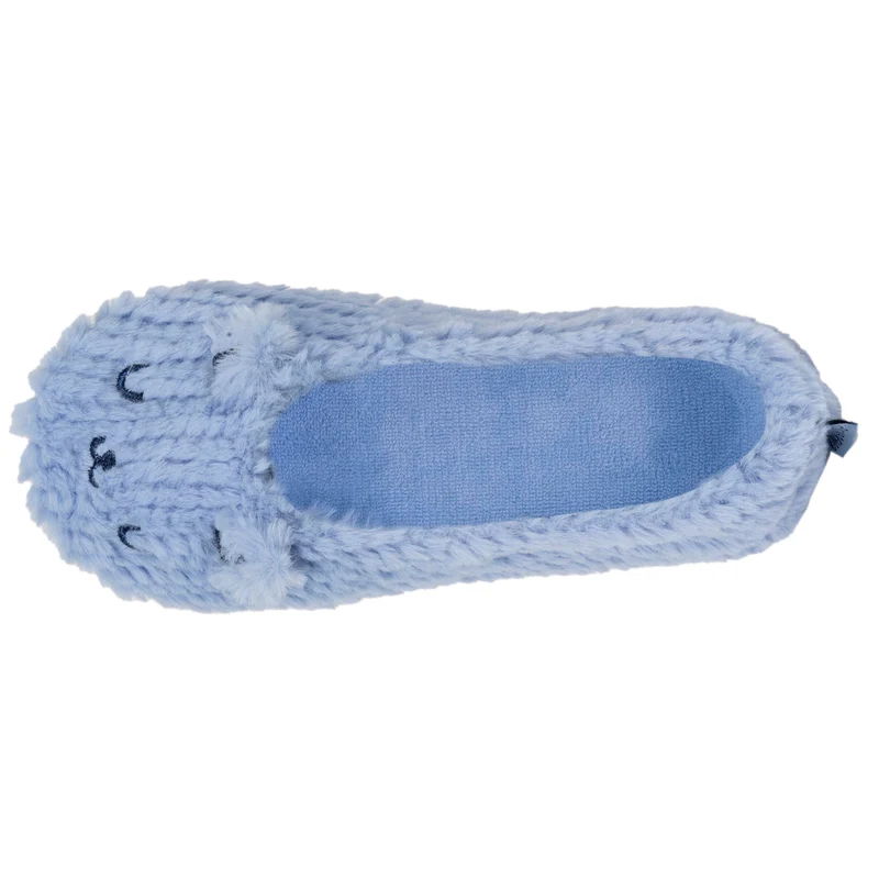 Chaussons ballerines Femme Chat Bleu