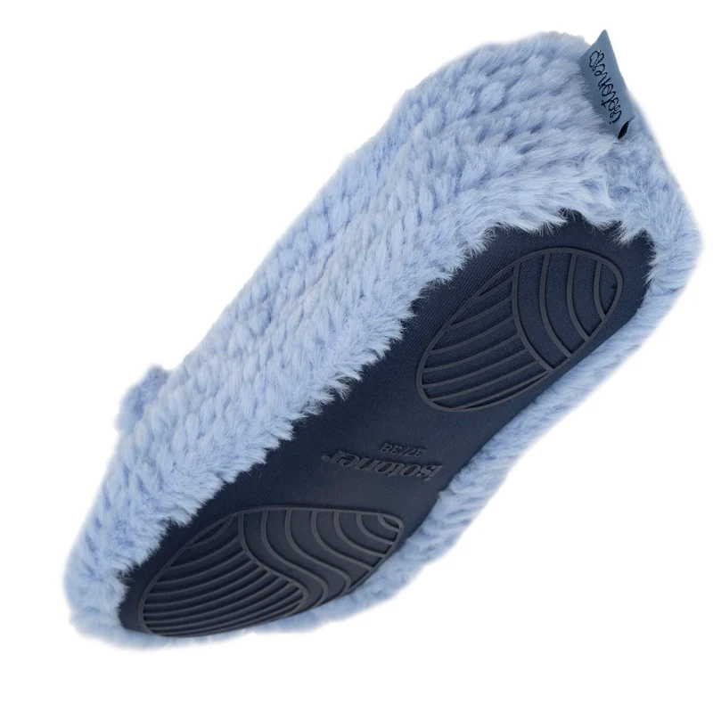 Chaussons ballerines Femme Chat Bleu