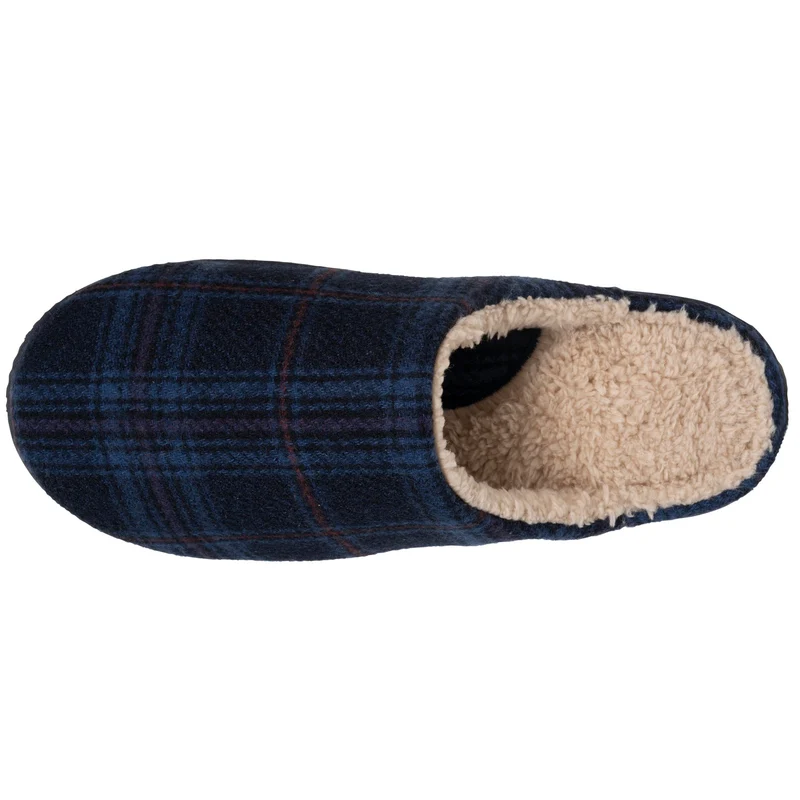 Chaussons mules Homme Tartan bleus