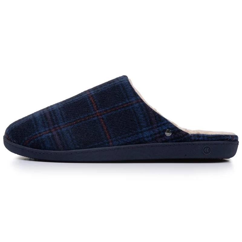 Chaussons mules Homme Tartan bleus
