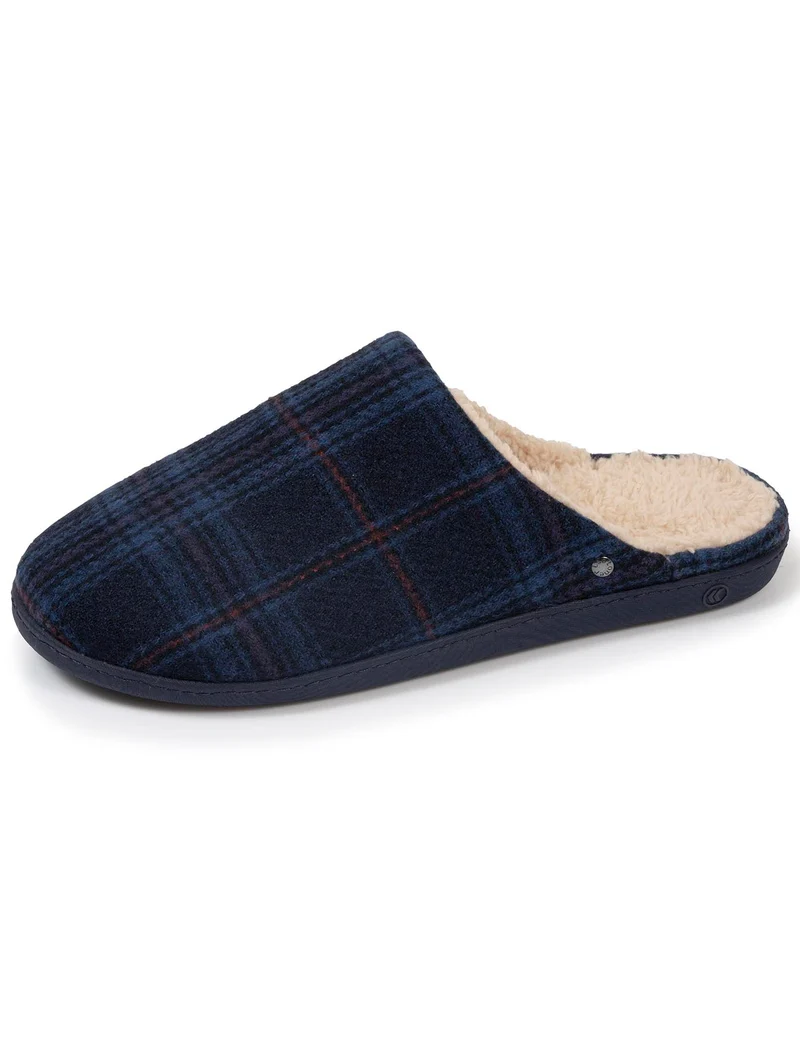 Chaussons mules Homme Tartan bleus