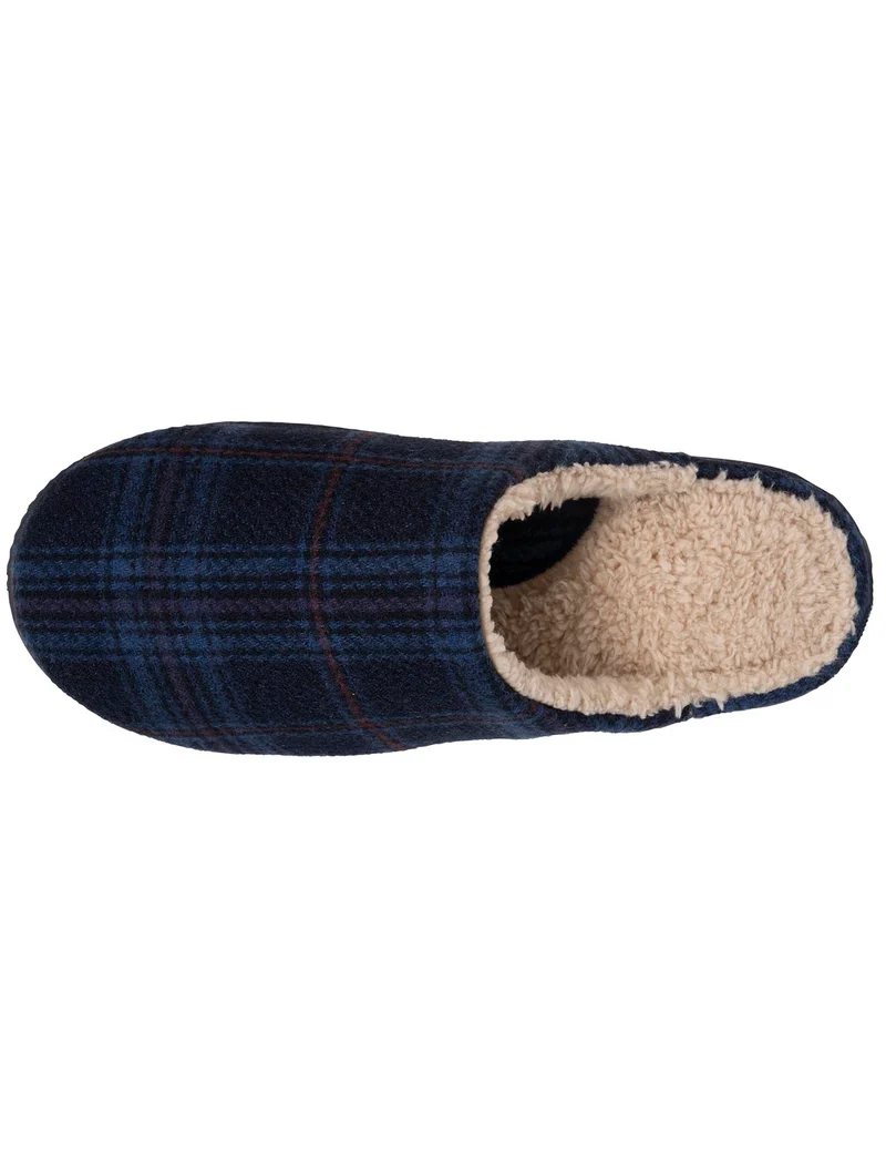 Chaussons mules Homme Tartan bleus