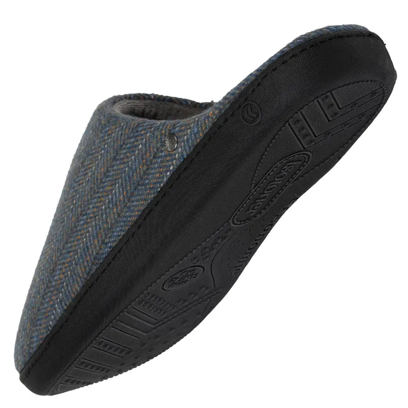 Chaussons mules Homme Chevrons bleus