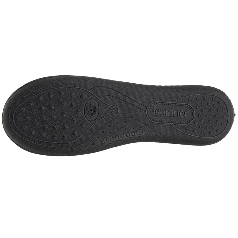Chaussons charentaises Femme Noir Léopard