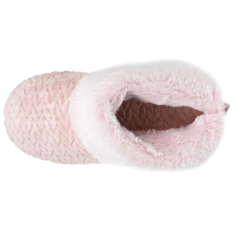 Chaussons bottillons texturés Femme Rose