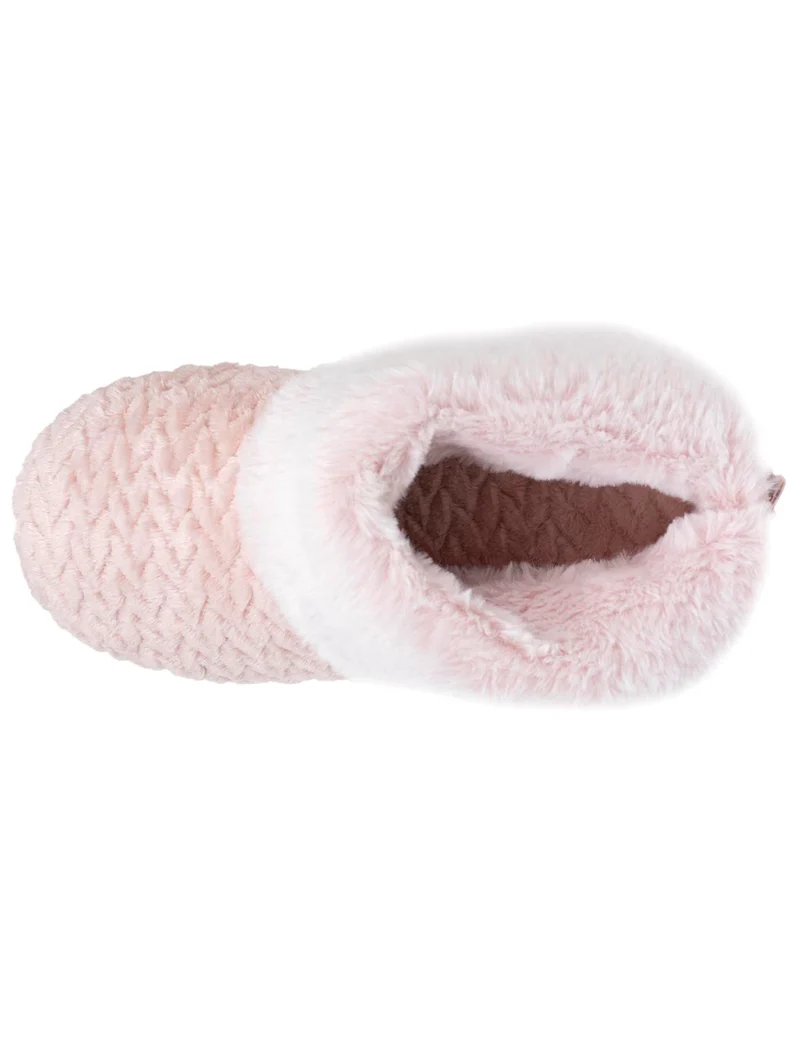 Chaussons bottillons texturés Femme Rose