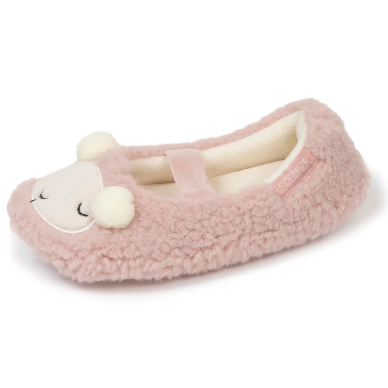 Chaussons ballerines Fille Mouton Blush