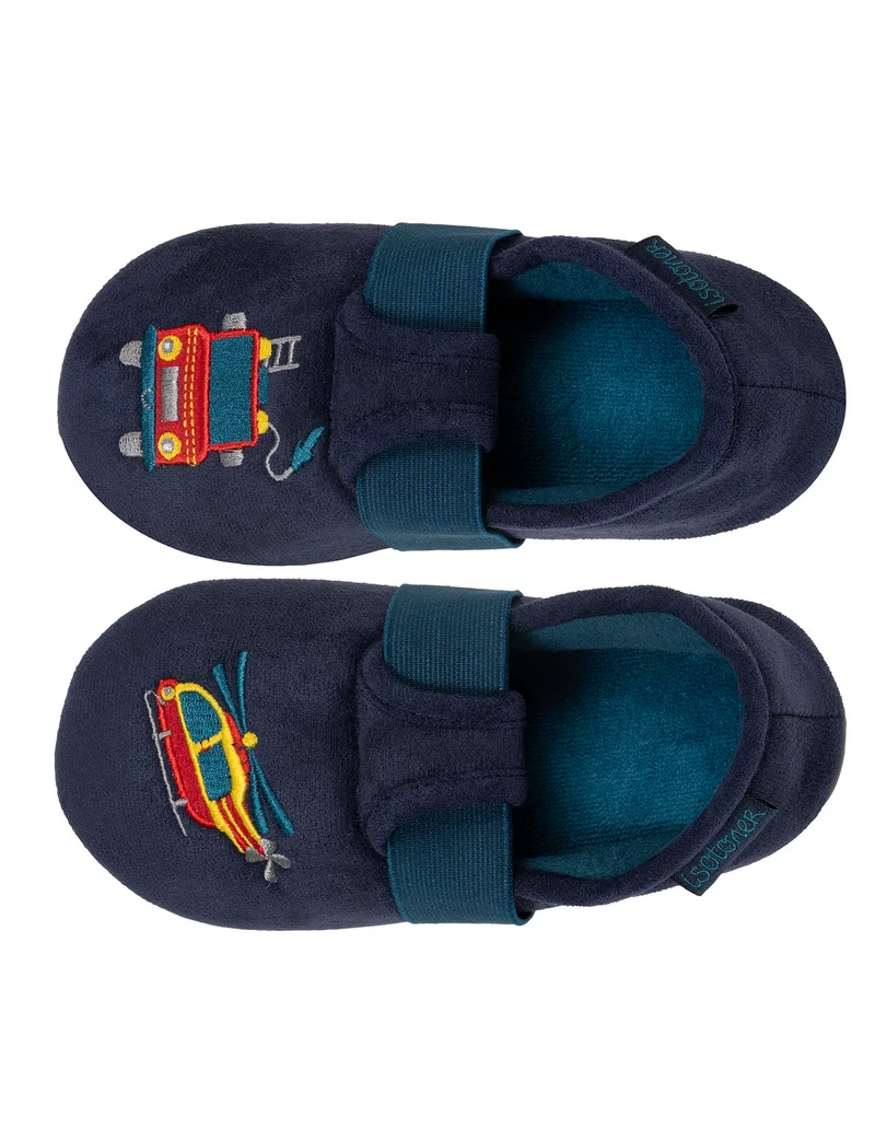 Chaussons slippers Garçon Pompier Marine