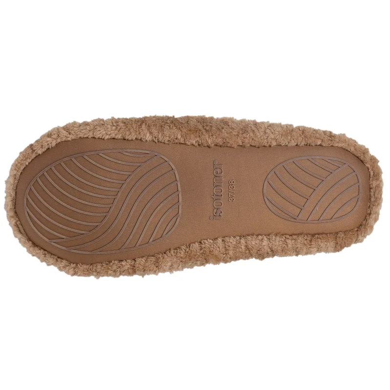 Chaussons ballerines texturés Femme Camel