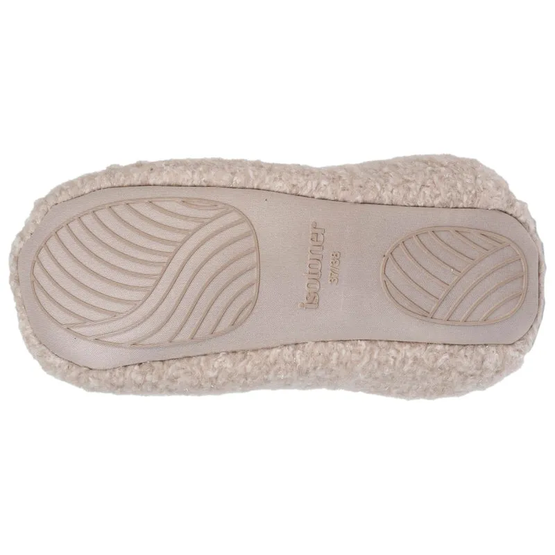 Chaussons babouches Femme Ours Beige